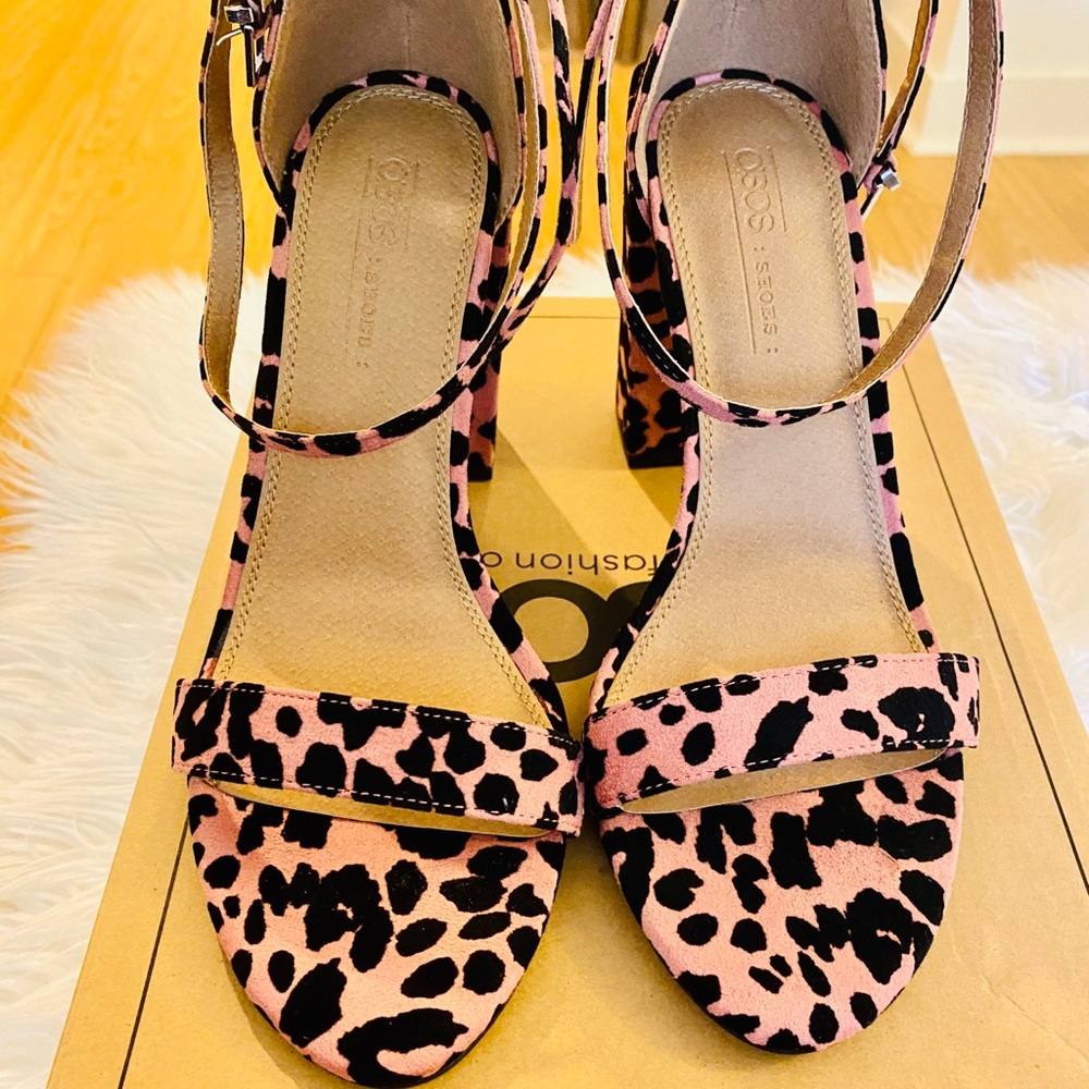ASOS Design Wide Fit Barely There Heeled Sandals
